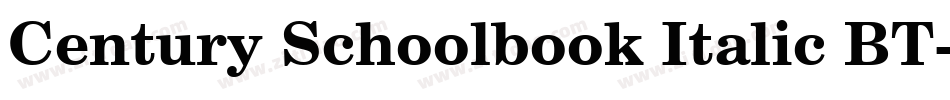 Century Schoolbook Italic BT字体转换